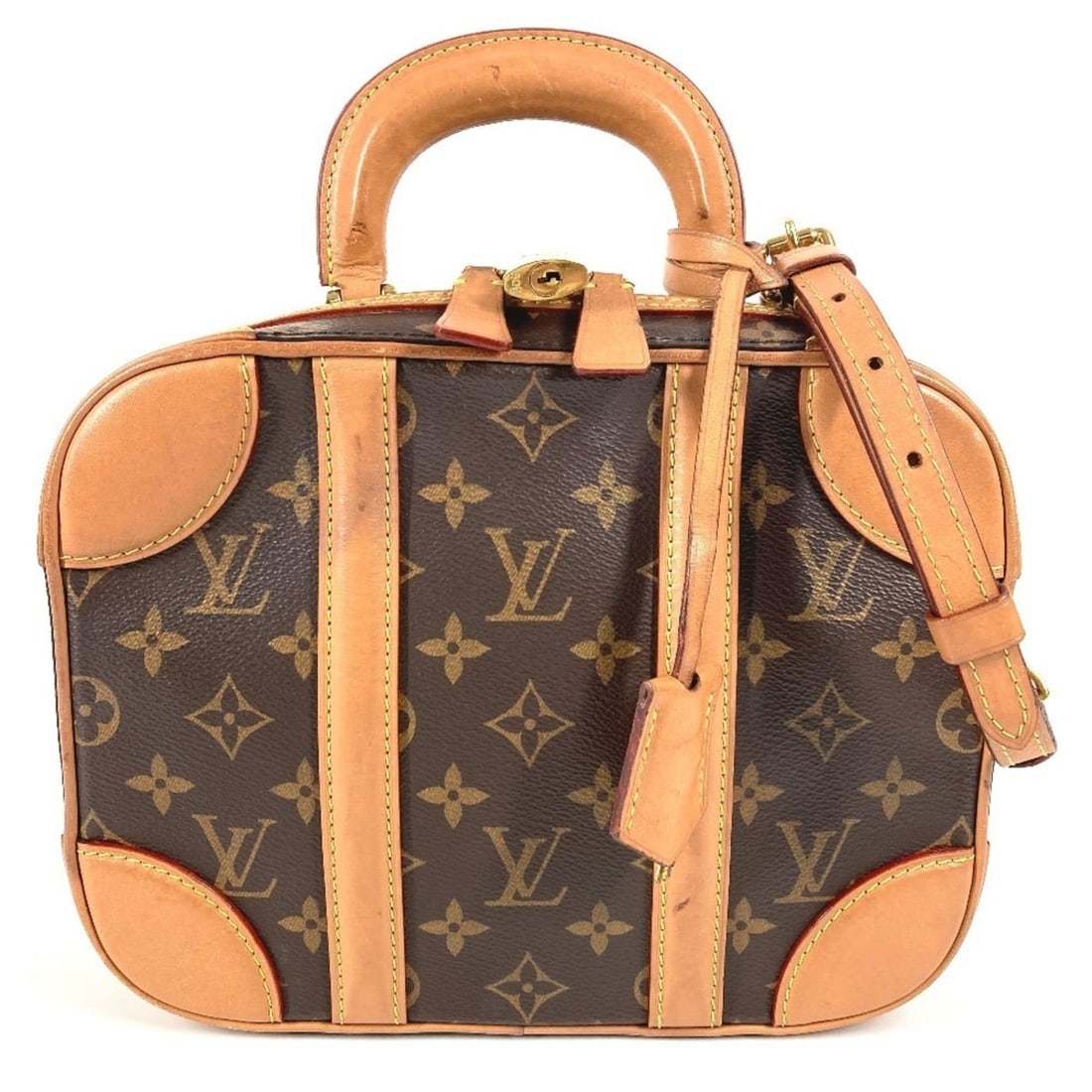 LOUIS VUITTON M44581 Monogram Valisette PM Trunk, Handbag, Crossbody Bag, 2-Way Shoulder Boston: --- Catalog ---Category: SizeSize (HxWxD): 19cm x 25cm x 9cm / 7.48'' x 9.84'' x 3.54''Category: DesignType: Boston bag, Handbag, Shoulder bagColor: BrownGender: Men,WomenMaterial: Monogram Category: