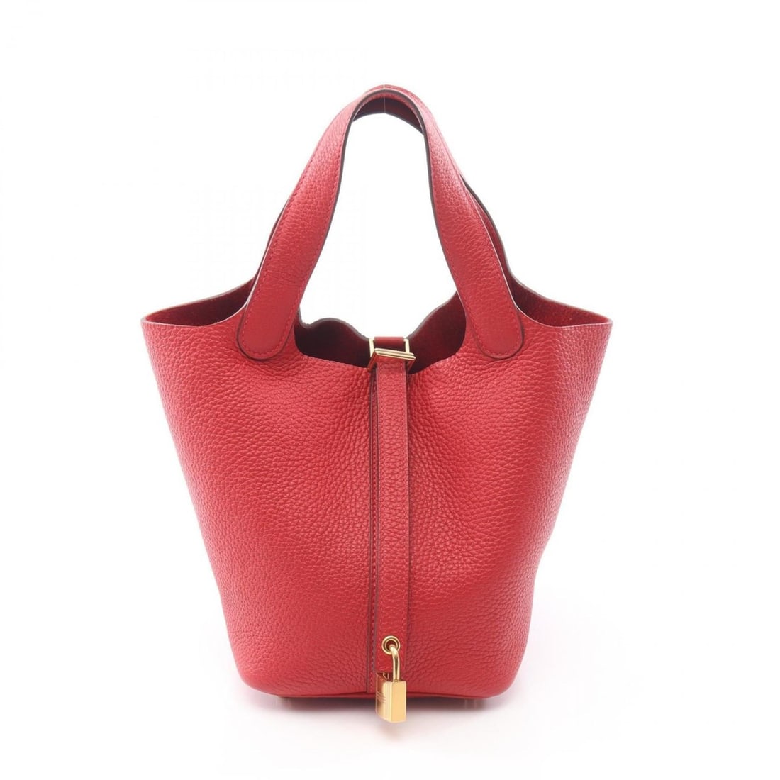 Hermes Hermès Picotin Lock PM handbag in Taurillon Clemence leather, red. (1 of 17)