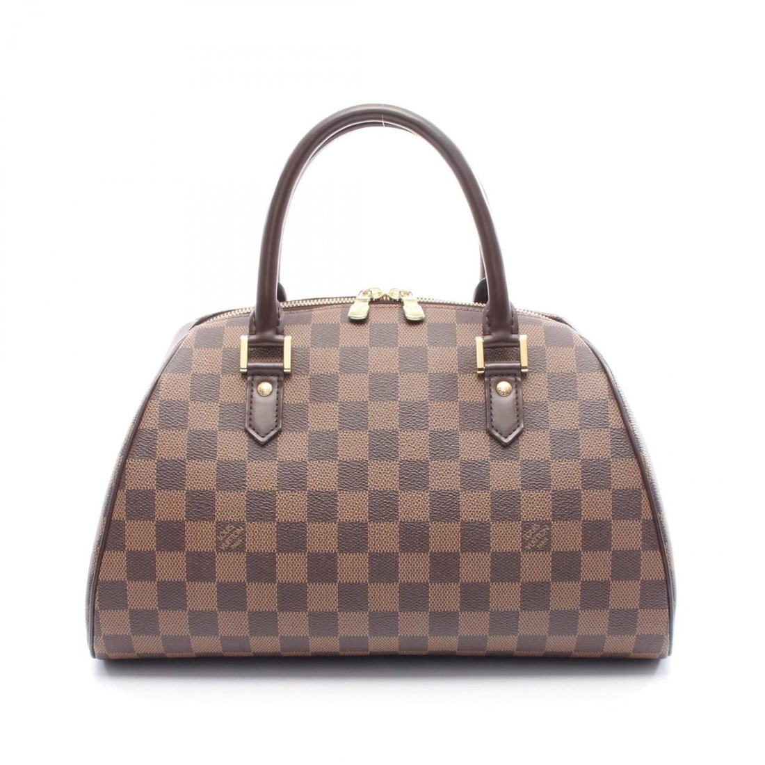 Louis Vuitton Rivera MM Handbag, Coated Canvas and Leather with Damier Finish, Brown, N41434: --- Catalog ---Category: SizeSize (HxWxD): 21cm x 33cm x 19cm / 8.26'' x 12.99'' x 7.48''Category: DesignType: HandbagColor: Brown, Damier CanvasGender: WomenMaterial: Coated canvas , Leather Category