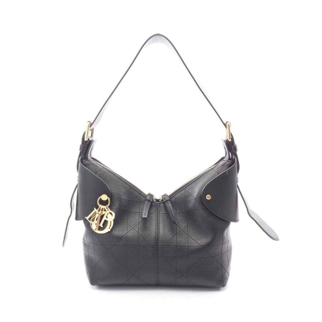Christian Dior Dior Voyage Small Shoulder Bag, Leather, Women's, Black, M2845UJVC_M900 (1 of 10)