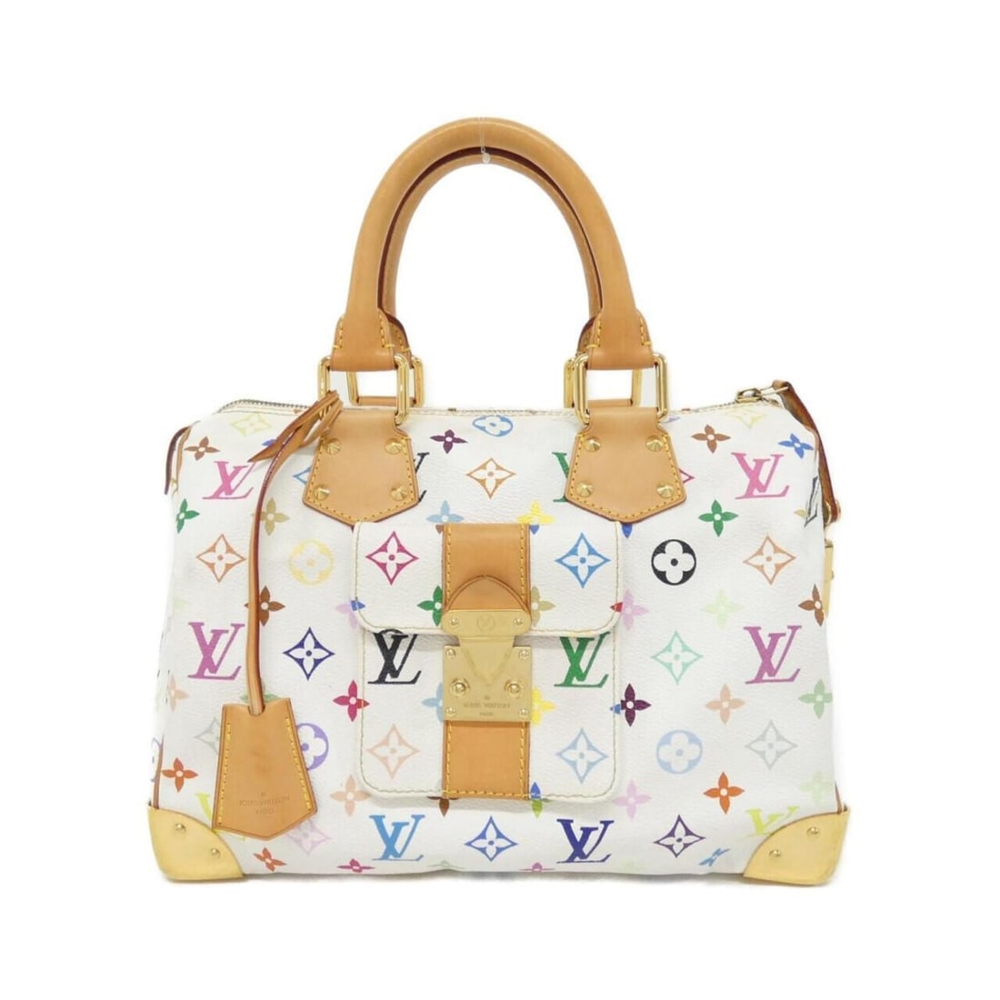 Louis Vuitton Multicolor Speedy 30cm Boston Bag M92643: --- Catalog ---Category: SizeSize (HxWxD): 21cm x 30cm x 19cm / 8.26'' x 11.81'' x 7.48''Category: DesignType: Boston bagColor: Multi-color, WhiteGender: WomenMaterial: Coated canvas Category:
