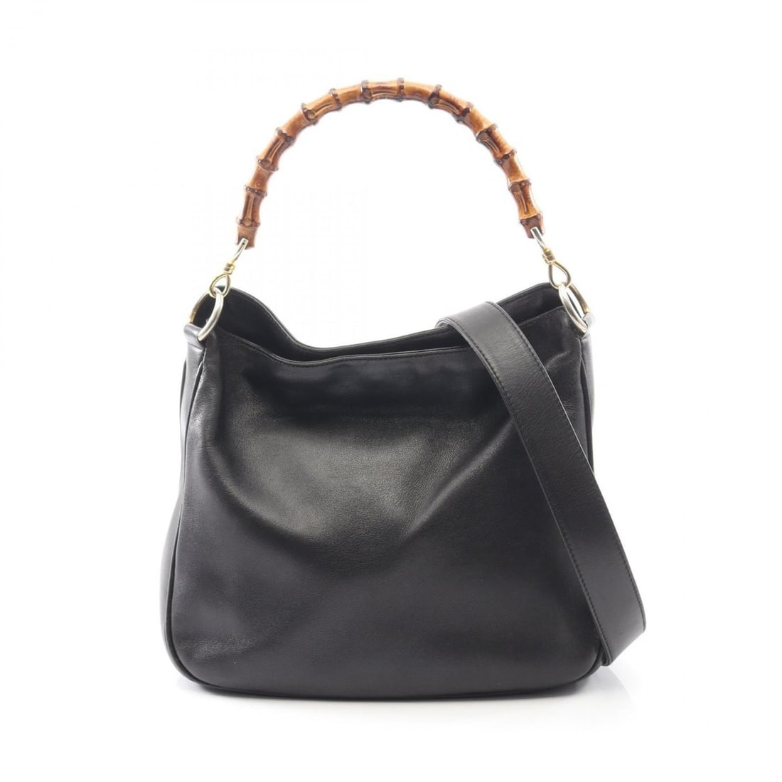 Gucci Bamboo Handbag, Leather, Women's, Black, 001 2013 15380 (1 of 11)