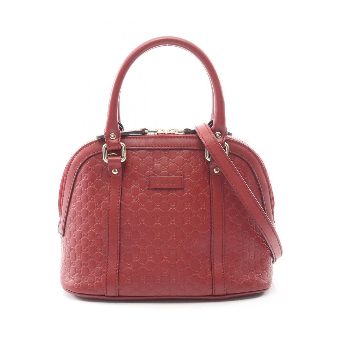 Gucci Micro Guccissima Handbag, Leather, Women's, Bordeaux, 449654 (1 of 20)