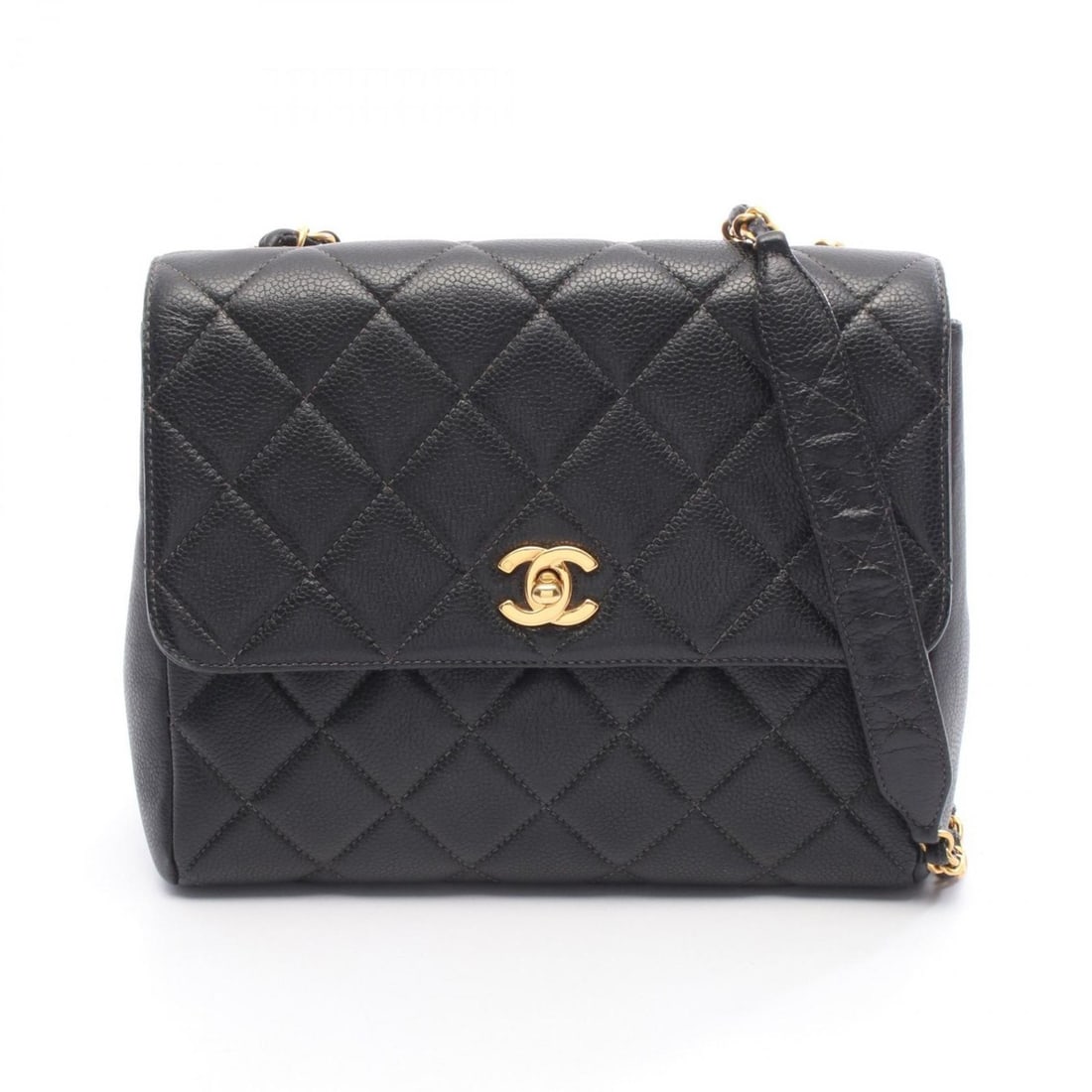 CHANEL Matelasse Shoulder Bag in Grained Calfskin Leather, Women's, Black (1 of 18)