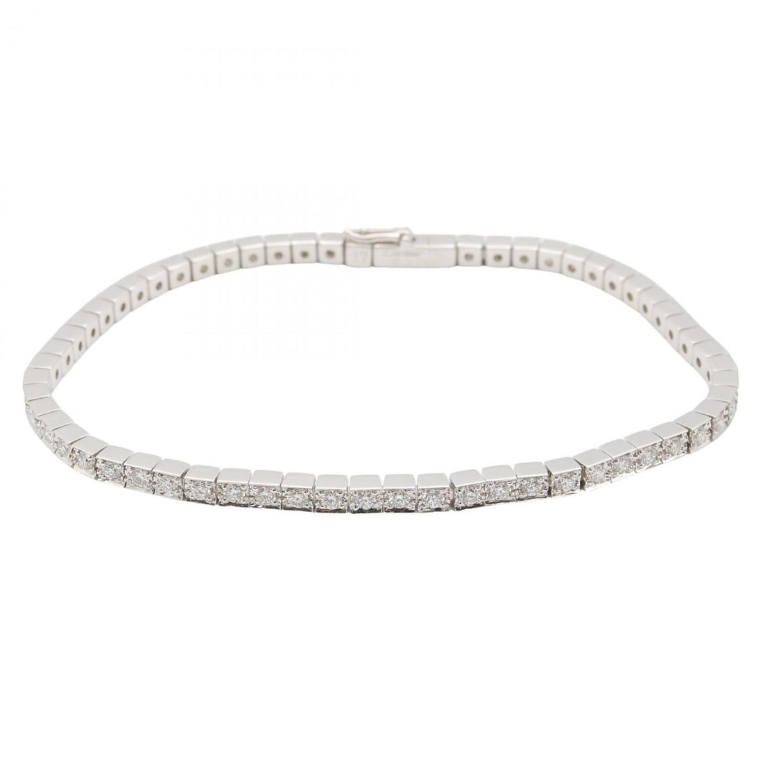 Cartier Lanier Diamond Bracelet, 18K White Gold, Clear Silver, Women's (1 of 10)