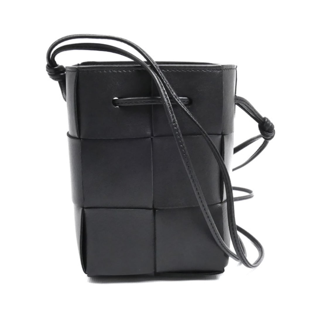 BOTTEGA VENETA Maxi Intrecciato Cassette Mini Shoulder Bag, Black, Women's, 680217 (1 of 12)