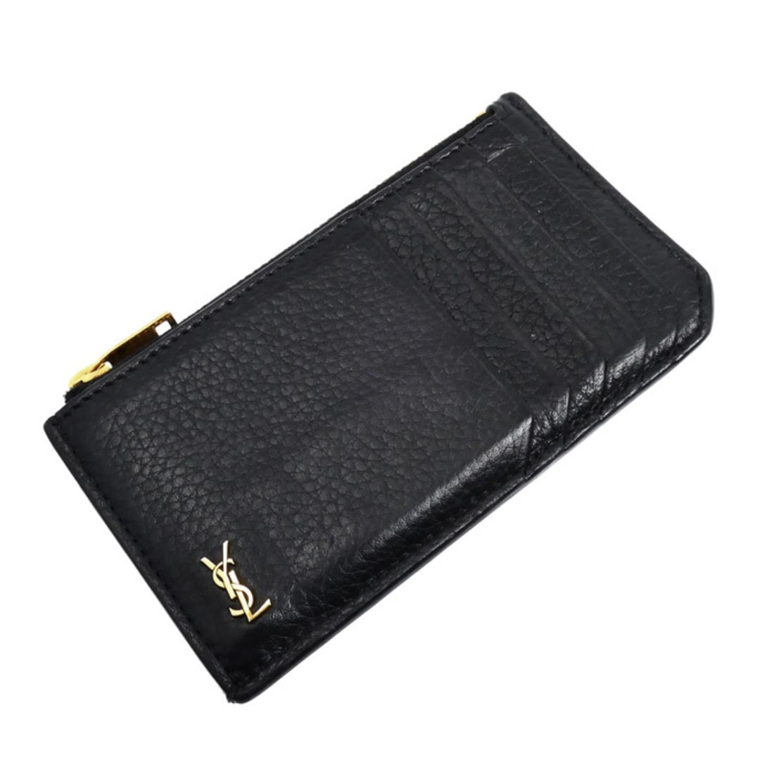 SAINT LAURENT Tiny Cassandra Fragment Zip Business Card Case/Card Case/Wallet/Coin Case Black 847962: --- Catalog ---Category: DesignType: Card caseColor: BlackGender: Women,MenMaterial: Leather Category: GeneralMPN: 847962Brand: Saint LaurentCountry of Origin: FranceCategory: Physical PropertiesSize