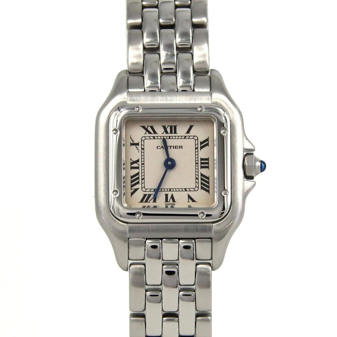 Cartier Panthere SM W25033P5 Stainless Steel Quartz Watch: --- Catalog ---Category: SizeWrist Size: 16cm / 6.29''Case Diameter: 22mm / 0.87''Category: DesignType: WristwatchGender: WomenColor (Dial): SilverMaterial (Band): Stainless steelMaterial (Case): Stai