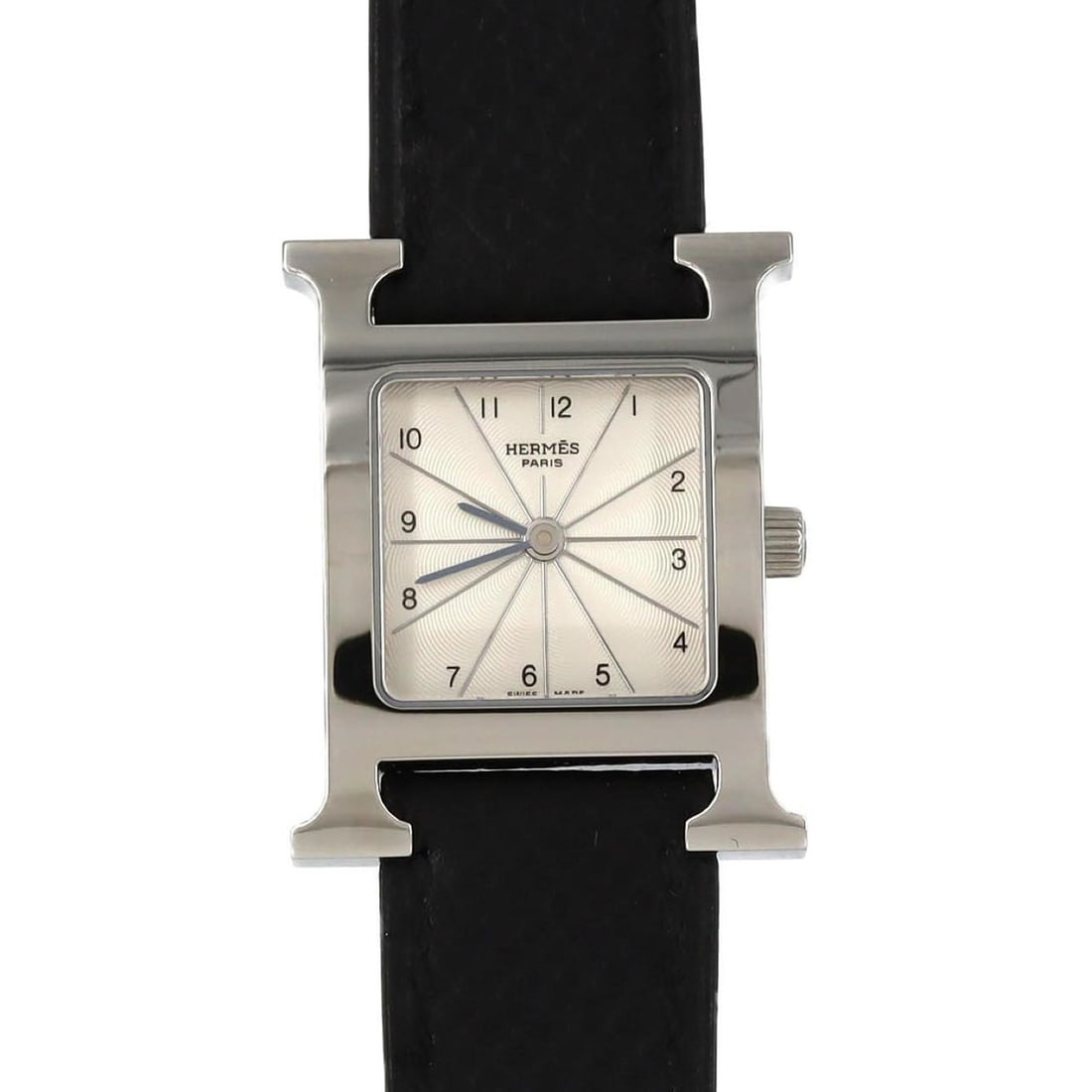 Hermès H Watch HH1.210 SS Quartz Wristwatch: --- Catalog ---Category: SizeCase Diameter: 21mm / 0.83''Category: DesignType: WristwatchGender: WomenColor (Dial): BlackMaterial (Case): Stainless steelCategory: GeneralMPN: HH1.210Brand: HermesCateg