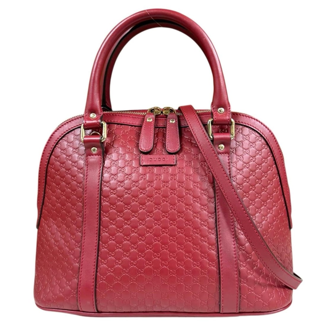 Gucci Micro Guccissima Shoulder Bag, Leather 449663, Red, Women's, Pre-owned, 2-Way: --- Catalog ---Category: SizeSize (HxWxD): 23cm x 30.5cm x 15cm / 9.05'' x 12'' x 5.9''Category: DesignType: Handbag, Shoulder bagColor: Red colorGender: WomenMaterial: Leather Category: GeneralMPN: 4