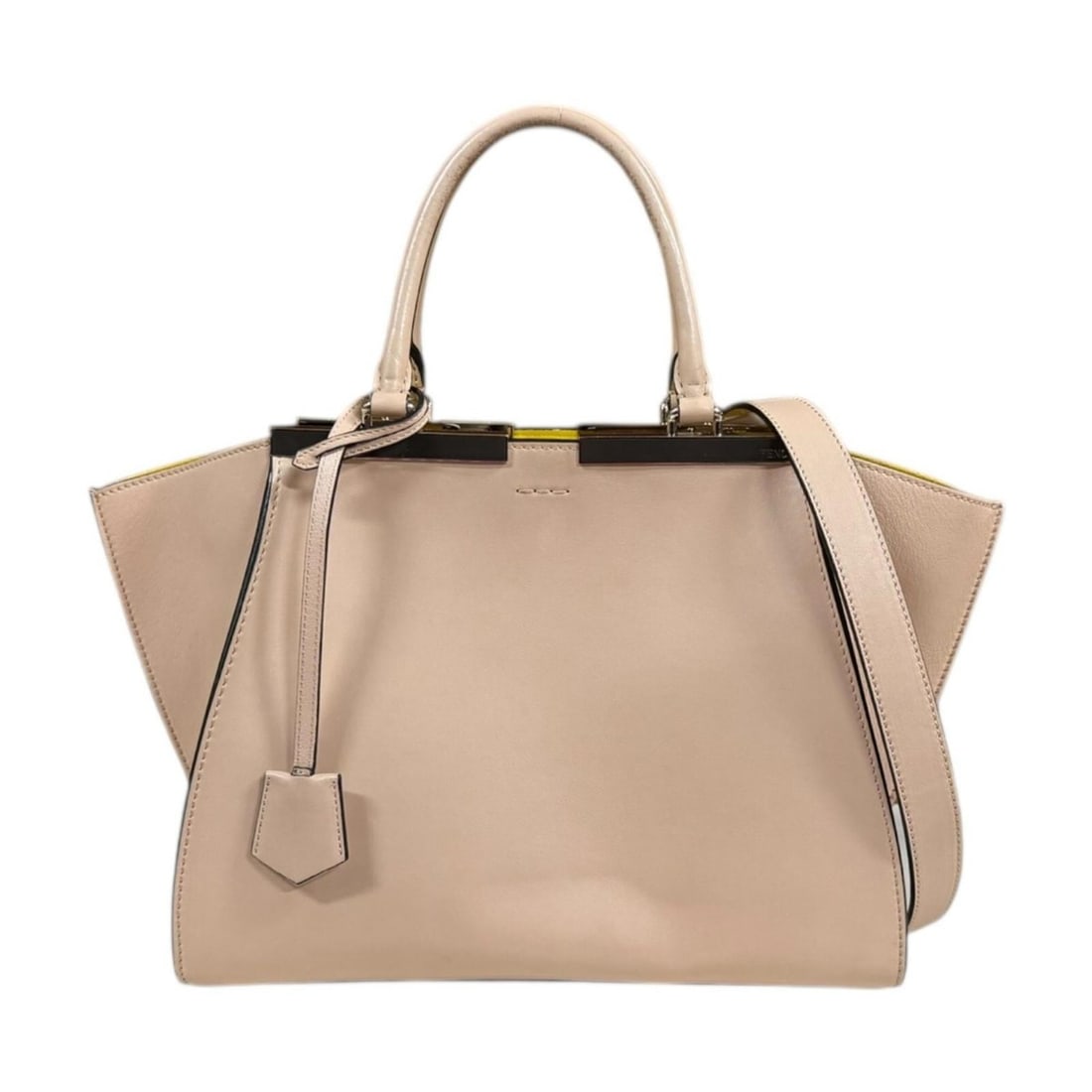 Fendi Trois Jours Shoulder Bag, Leather, 8BH279, Beige, Women's, Pre-owned, 2-Way: --- Catalog ---Category: SizeSize (HxWxD): 24cm x 41cm x 14cm / 9.44'' x 16.14'' x 5.51''Category: DesignType: Shoulder bagColor: BeigeGender: WomenMaterial: Leather Category: GeneralMPN: 8BH279Brand: