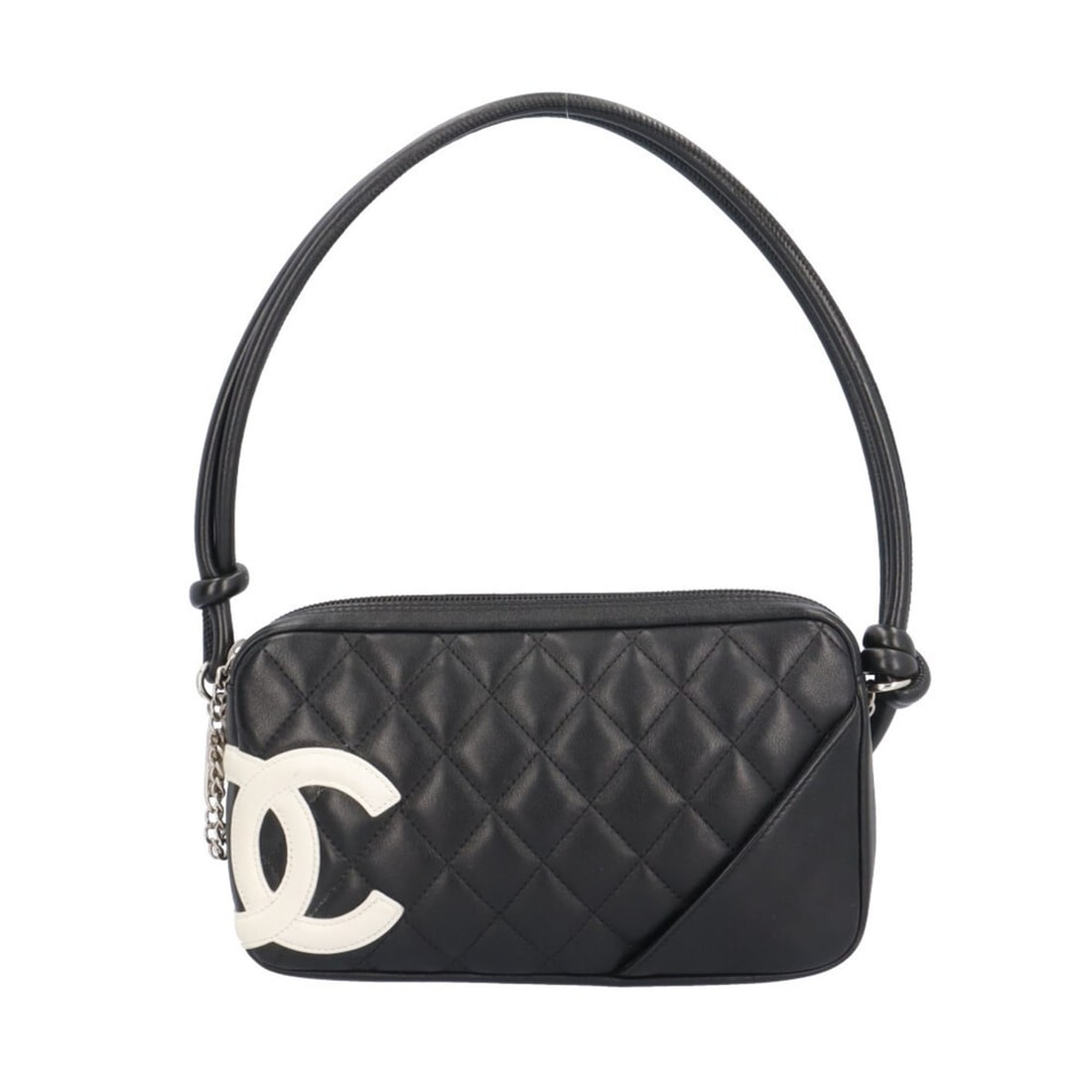 Pre-owned Chanel Cambon Shoulder Bag, Leather A25175, Black, Women's.: --- Catalog ---Category: SizeSize (HxWxD): 12.5cm x 21cm x 3cm / 4.92'' x 8.26'' x 1.18''Category: DesignType: Pouch, Shoulder bagColor: Black, WhiteGender: WomenMaterial: Leather Category: GeneralMPN