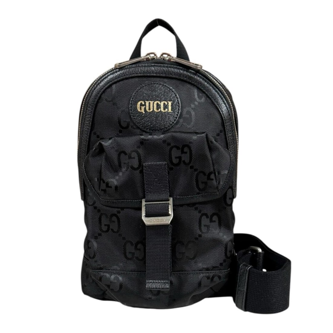 Gucci Off the Grit Sling Backpack, Nylon 658631, Black, Men's, Pre-owned: --- Catalog ---Category: SizeSize (HxWxD): 28cm x 19cm x 7.5cm / 11.02'' x 7.48'' x 2.95''Category: DesignType: Sling bagColor: BlackGender: MenMaterial: Nylon Category: GeneralMPN: 658631Brand: Gucci