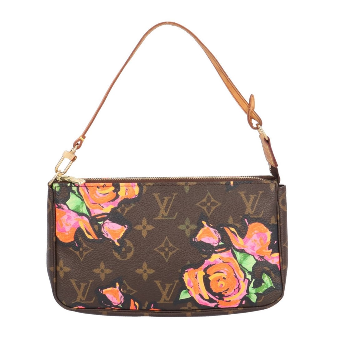 Pre-owned Louis Vuitton Pochette Accessoires Monogram Rose Handbag in Canvas M48615, Brown, Women's: --- Catalog ---Category: SizeWeight: 105g / 3.7oz.Size (HxWxD): 12cm x 22cm x 3.5cm / 4.72'' x 8.66'' x 1.37''Handle Length: 36cm / 14.17''Category: DesignType: Handbag, PochetteColor: Brown, Multi-co