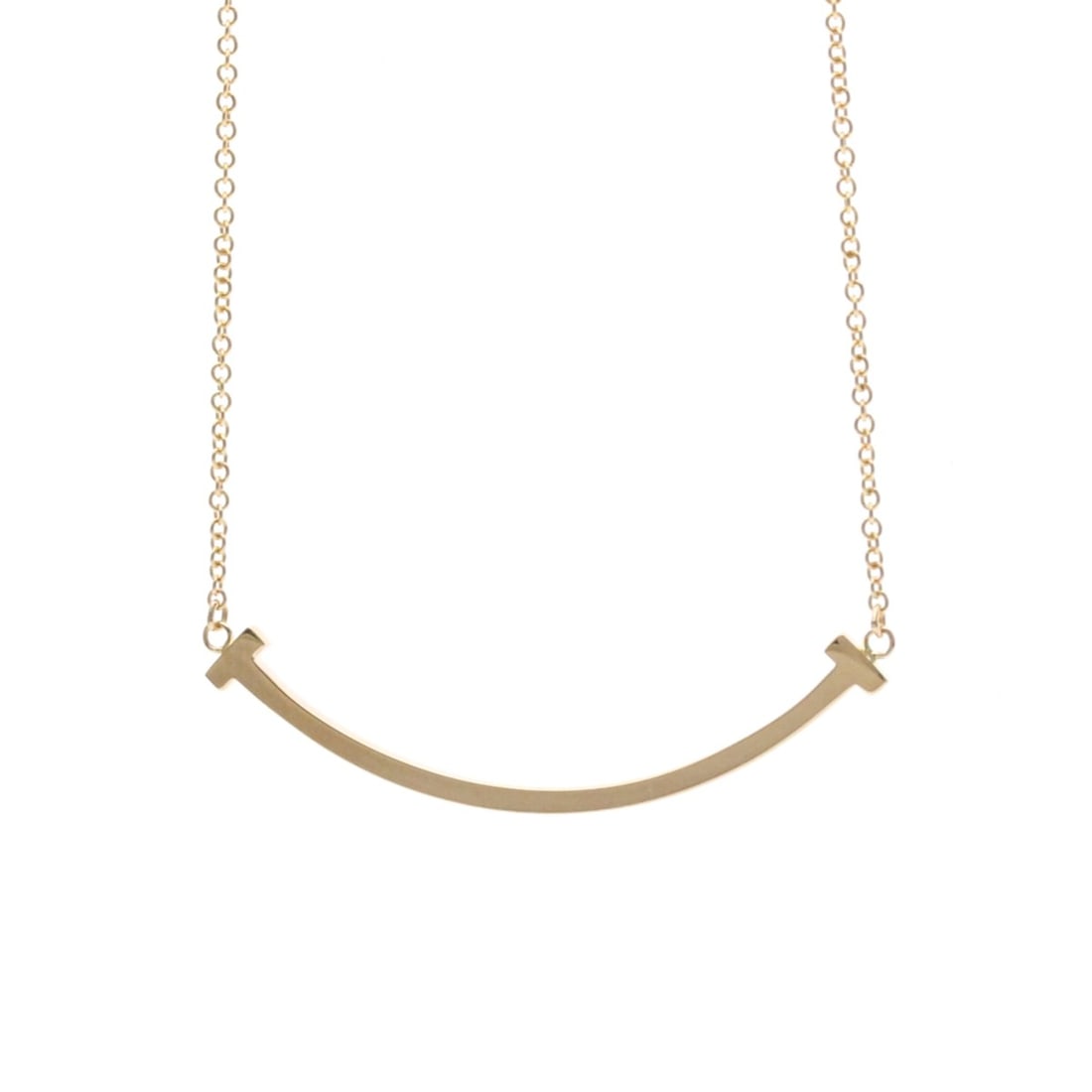 Tiffany Tiffany T Smile Small Necklace Pink Gold (18K) No Stone Men,Women Fashion Pendant Necklace: --- Catalog ---Category: SizeWeight: 2.9g / 0.1oz.Neck Circumference: 40.5 cm - 45.5 cm / 15.94'' - 17.91''Category: DesignColor: Pink goldMetal: GoldStone: No StoneStyle: FashionGender: Men,WomenMate