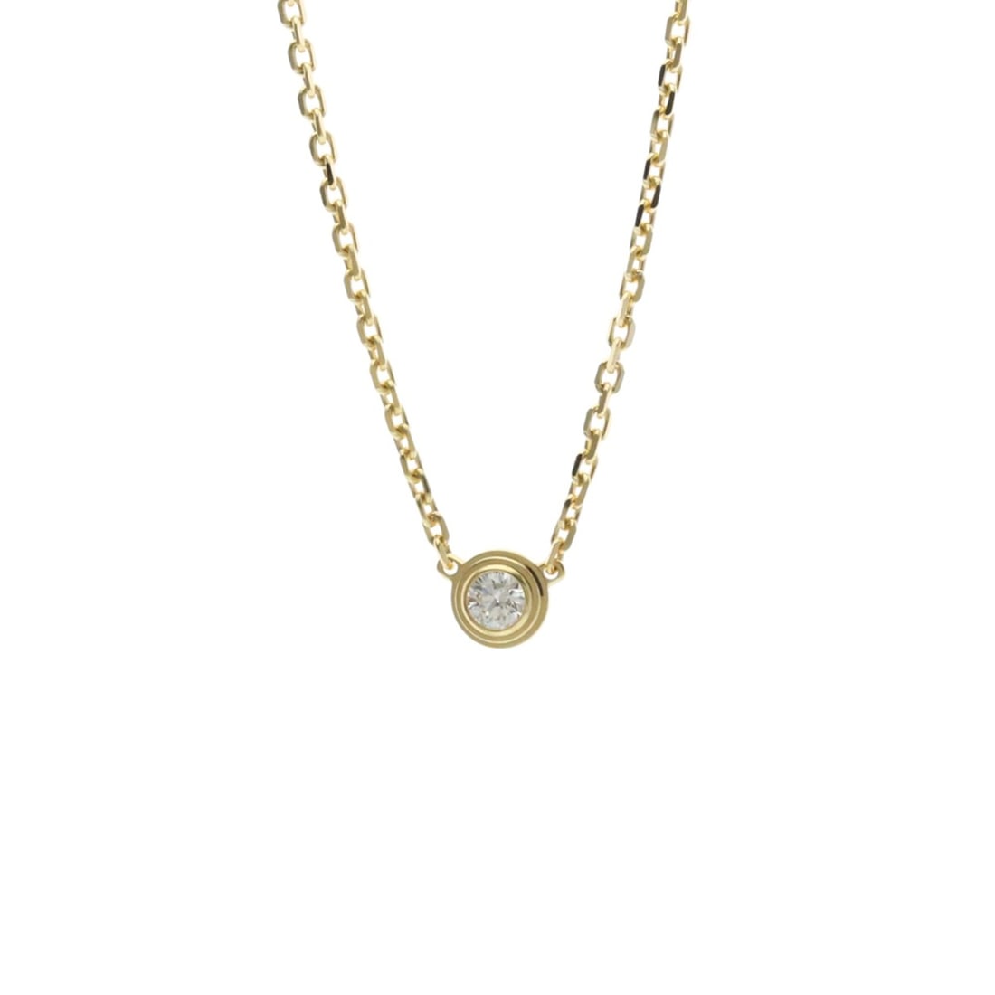Cartier D'Amour Necklace XS Yellow Gold (18K) Diamond Men,Women Fashion Pendant Necklace (Gold): --- Catalog ---Category: SizeWeight: 2.1g / 0.07oz.Pendant Size: 3.8mm x 3.8mm / 0.14'' x 0.14''Neck Circumference: 38 cm - 41 cm / 14.96'' - 16.14''Category: DesignColor: GoldMetal: GoldStone: Diamon