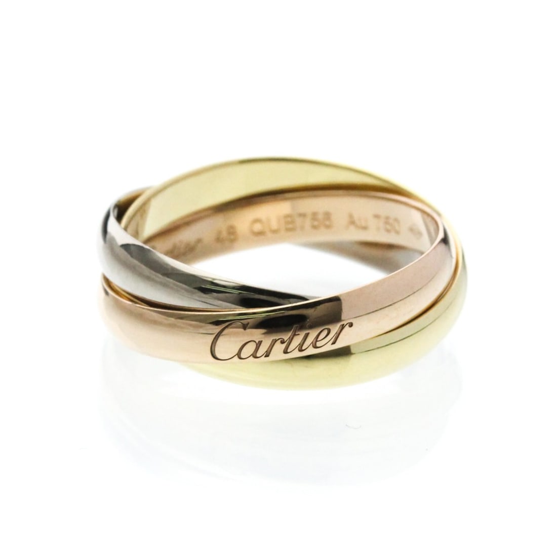 Cartier Trinity Yellow Gold (18K),Pink Gold (18K),White Gold (18K) Fashion No Stone Band Ring Gold (1 of 16)