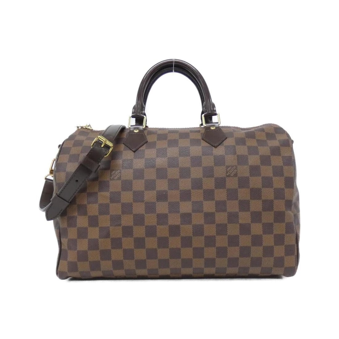 Louis Vuitton Damier Speedy Bandouliere 35cm N41182 Boston Bag: --- Catalog ---Category: SizeSize (HxWxD): 23cm x 35cm x 18cm / 9.05'' x 13.77'' x 7.08''Category: DesignType: Boston bagColor: EbeneGender: Men,WomenMaterial: Coated canvas Hardware Color: GoldCatego