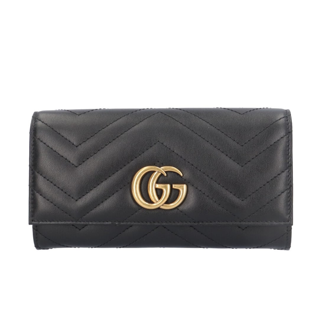 Pre-owned Gucci Continental Wallet GG Marmont Leather Long 443436 Women's (1 of 14)