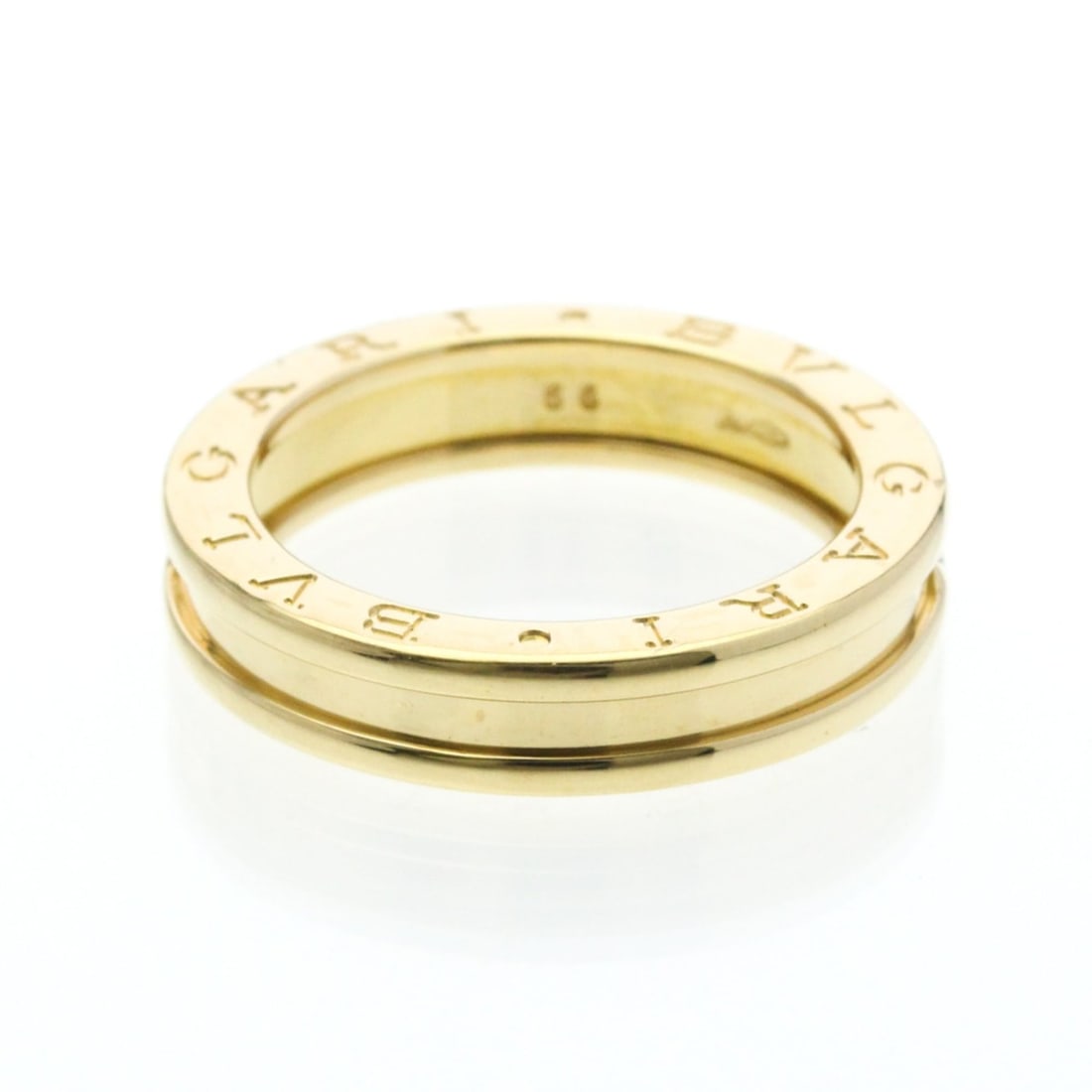 Bvlgari B.zero1 Ring XS Yellow Gold (18K) Fashion No Stone Band Ring Gold: --- Catalog ---Category: SizeWidth: 4.7mm / 0.19''Weight: 7.5g / 0.26oz.JP Size: 16US Size: 8 1/4Brand Size: 56Category: DesignType: Band ringColor: GoldMetal: GoldStone: No StoneStyle: FashionGender: