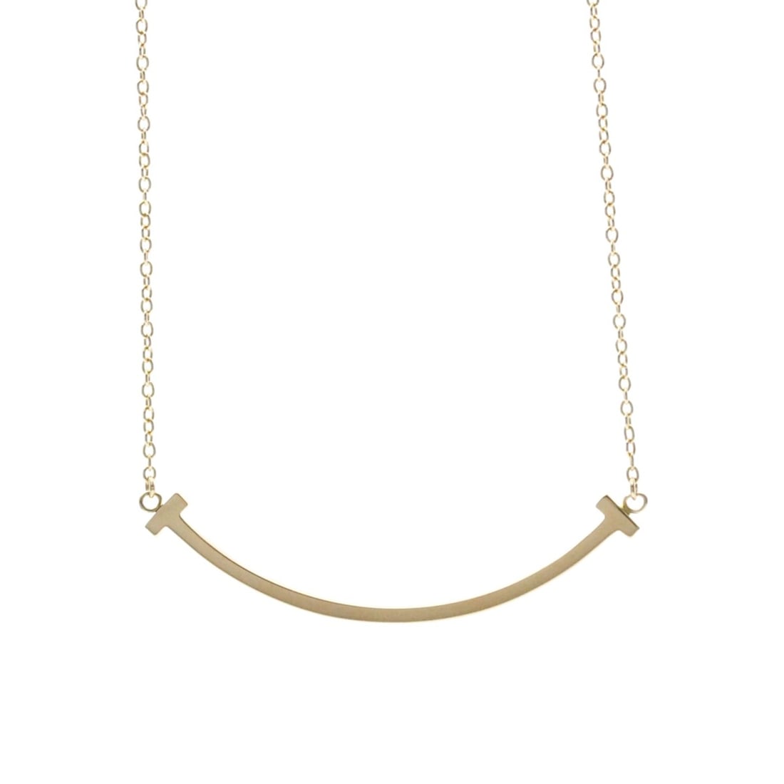 Tiffany Tiffany T Smile Small Necklace Pink Gold (18K) No Stone Men,Women Fashion Pendant Necklace: --- Catalog ---Category: SizeWeight: 2.9g / 0.1oz.Neck Circumference: 44 cm - 49 cm / 17.32'' - 19.29''Category: DesignColor: Pink goldMetal: GoldStone: No StoneStyle: FashionGender: Men,WomenMaterial