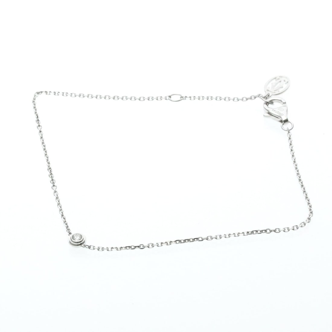 Cartier D'Amour Bracelet XS White Gold (18K) Diamond Charm Bracelet Silver: --- Catalog ---Category: SizeLength: 15cm - 16.5cm / 5.9'' - 6.49''Weight: 1.5g / 0.05oz.Stone Size (HxW): 3.8mm x 3.8mm / 0.14'' x 0.14''Category: DesignType: Charm braceletColor: SilverMetal: White