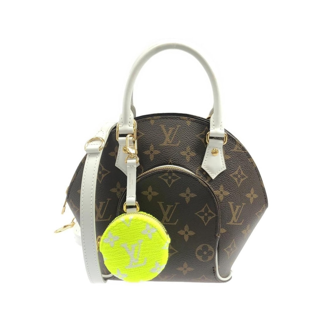Louis Vuitton Monogram (LV Match) Ellipse BB M20752 Handbag: --- Catalog ---Category: SizeSize (HxWxD): 21cm x 25cm x 9cm / 8.26'' x 9.84'' x 3.54''Category: DesignType: Handbag, PouchColor: Blanc, MarronGender: Women,MenMaterial: Coated canvas , Leather Hardwa