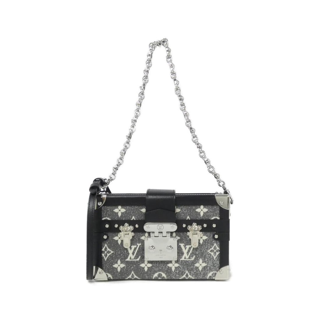 Louis Vuitton Monogram Jacquard Denim Petite Malle M21462 Shoulder Bag: --- Catalog ---Category: SizeSize (HxWxD): 12cm x 20cm x 6cm / 4.72'' x 7.87'' x 2.36''Category: DesignType: Shoulder bagColor: GrisGender: Women,MenMaterial: Canvas Hardware Color: SilverCategory: Ge