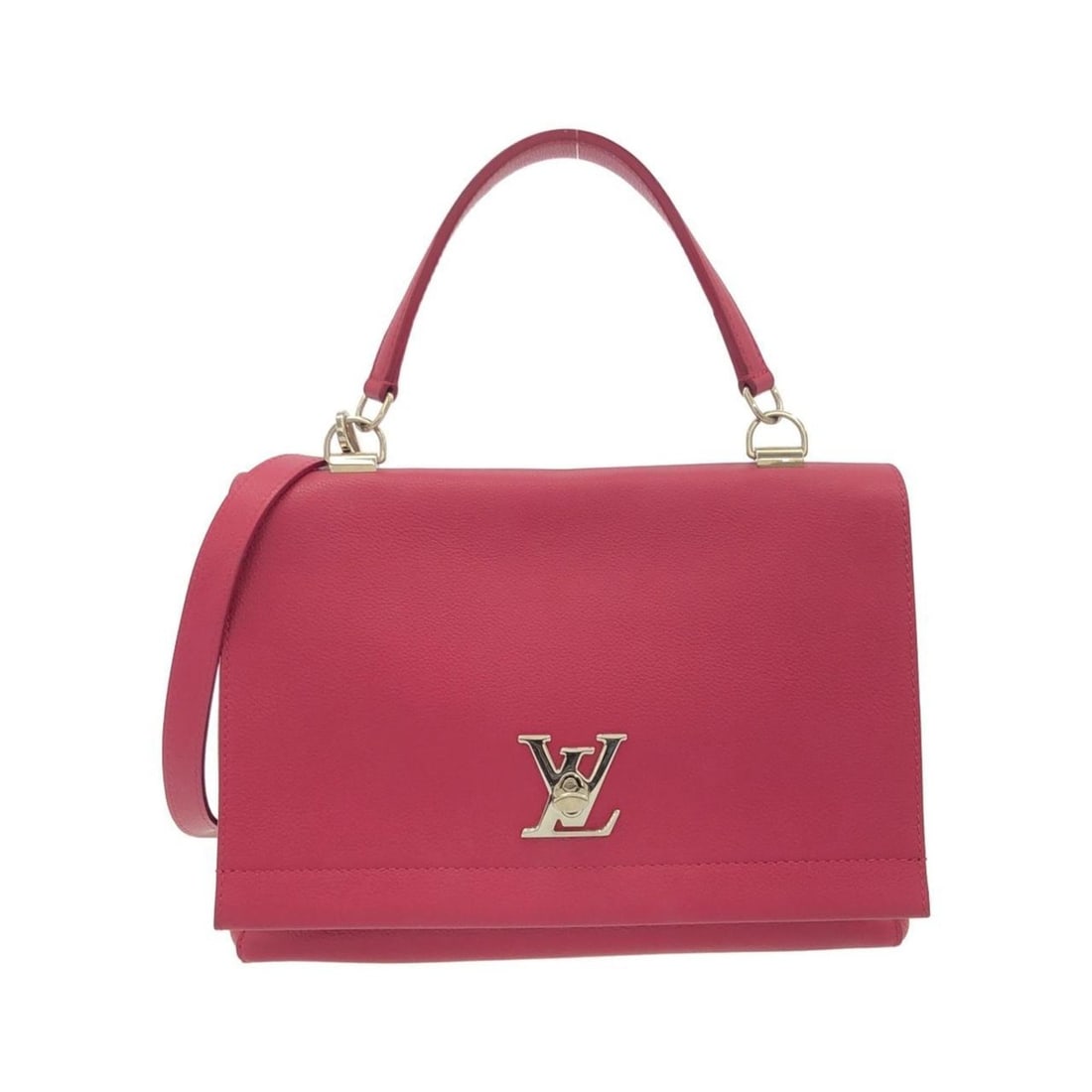 Louis Vuitton Lockme Cartable M50249 Handbag: --- Catalog ---Category: SizeSize (HxWxD): 19.5cm x 27cm x 9cm / 7.67'' x 10.62'' x 3.54''Category: DesignType: HandbagColor: DahliaGender: Men,WomenMaterial: Leather Hardware Color: SilverLeather/Fur