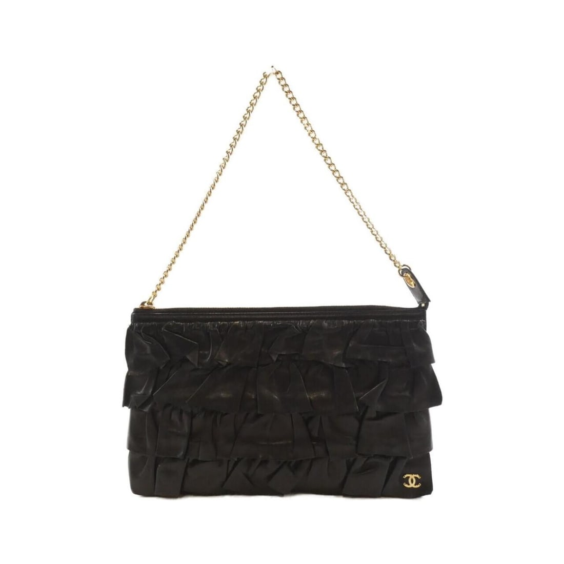 Chanel shoulder bag: --- Catalog ---Category: SizeSize (HxWxD): 16cm x 26cm x 2cm / 6.29'' x 10.23'' x 0.78''Category: DesignType: Shoulder bagColor: BlackGender: WomenMaterial: Leather Hardware Color: GoldLeather/Fur Typ