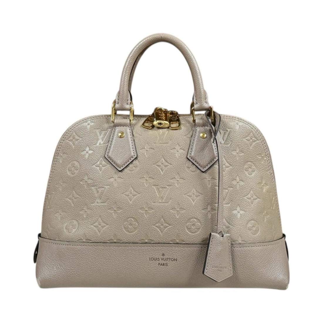 Pre-owned Louis Vuitton Neo Alma PM Monogram Empreinte handbag, M44885, beige, women's.: --- Catalog ---Category: SizeWeight: 615g / 1.35lb.Size (HxWxD): 23cm x 31cm x 13cm / 9.05'' x 12.2'' x 5.11''Handle Length: 27cm / 10.62''Category: DesignType: HandbagColor: BeigeGender: WomenClosure