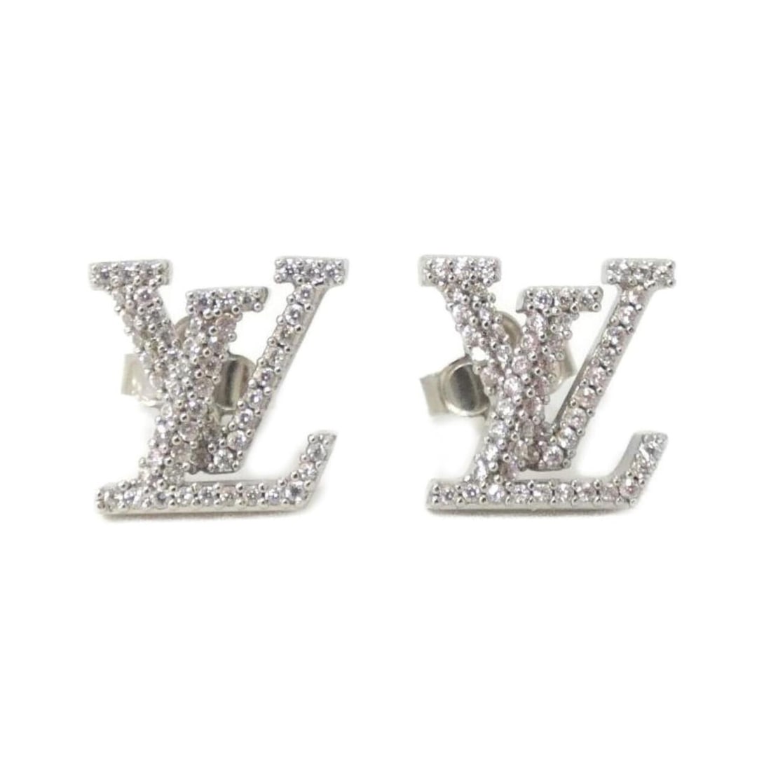 Louis Vuitton LV Iconic Strass Earrings M00608: --- Catalog ---Category: SizeSize (HxWxD): 13.00mm x 12.00mm / 0.51'' x 0.47''Category: DesignType: Stud earringsColor: Clear, SilverGender: WomenCategory: GeneralMPN: M00608Brand: Louis Vuitton--- It