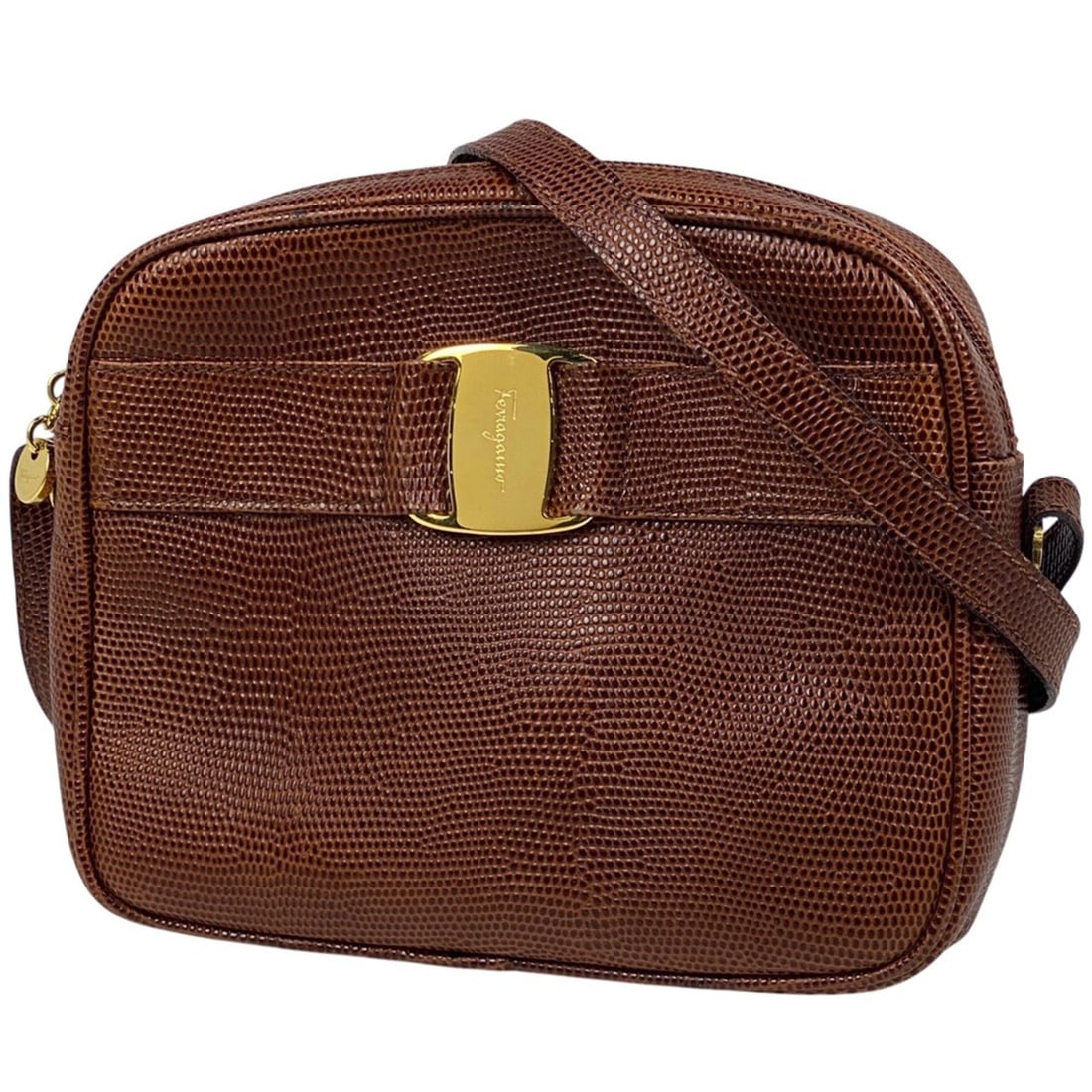 Salvatore Ferragamo Vara Shoulder Bag, Crossbody Leather, Brown, Women's: --- Catalog ---Category: SizeSize (HxWxD): 16cm x 19cm x 6cm / 6.29'' x 7.48'' x 2.36''Category: DesignType: Shoulder bagColor: BrownGender: WomenMaterial: Leather Category: GeneralBrand: Salvatore Fe