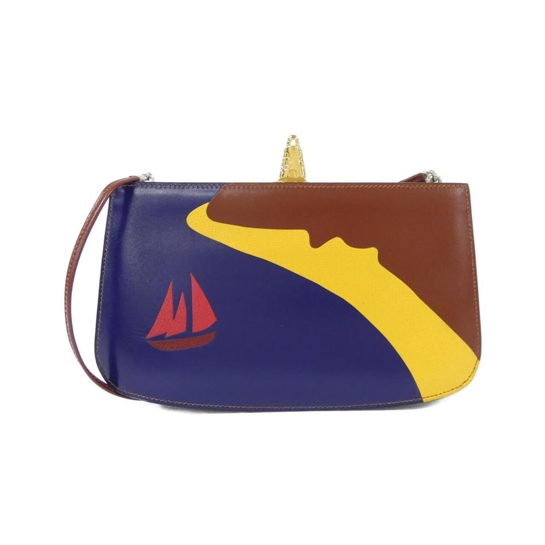 Hermes Hermès YACHT Sac a Maryse shoulder bag: --- Catalog ---Category: SizeSize (HxWxD): 13.5cm x 23cm x 4cm / 5.31'' x 9.05'' x 1.57''Category: DesignType: Shoulder bagColor: Bleu Saphir, Jaune, NoisetteGender: Women,MenMaterial: Box calf leathe