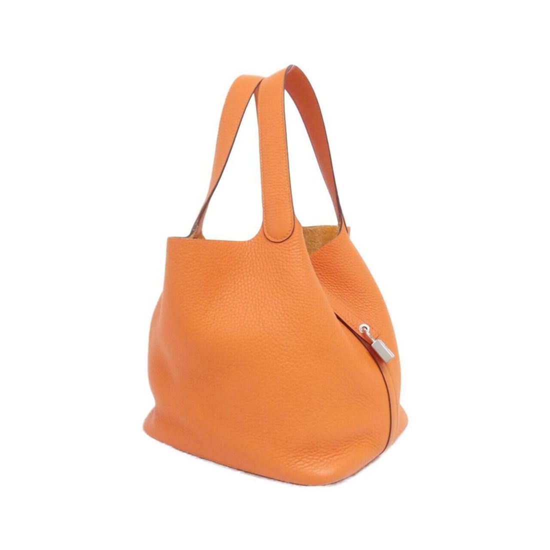 Hermes Picotin Lock MM 060991CK Handbag: --- Catalog ---Category: SizeSize (HxWxD): 23cm x 22cm x 18cm / 9.05'' x 8.66'' x 7.08''Category: DesignType: HandbagColor: Feu, OrangeGender: Men,WomenMaterial: Taurillon clemence leather Hardware