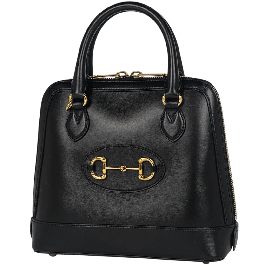 Gucci Horsebit 1955 Small Top Handle Bag, Black Leather, 621220, Women's (1 of 8)