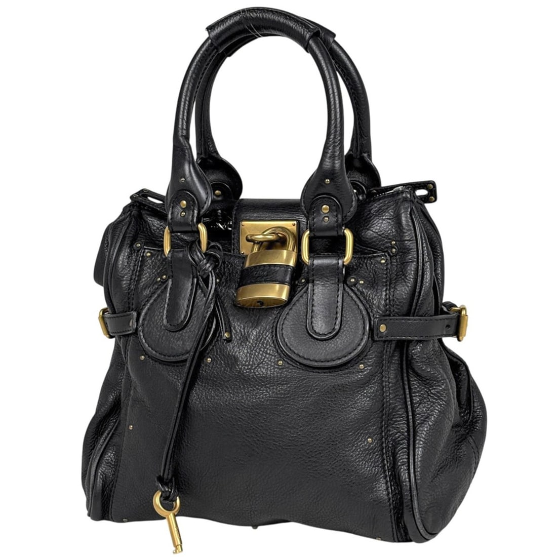 Chloé Chloe Paddington shoulder handbag in black leather for women: --- Catalog ---Category: SizeSize (HxWxD): 27cm x 32cm x 12.5cm / 10.62'' x 12.59'' x 4.92''Category: DesignType: HandbagColor: BlackGender: WomenMaterial: Leather Category: GeneralLine: PaddingtonBra