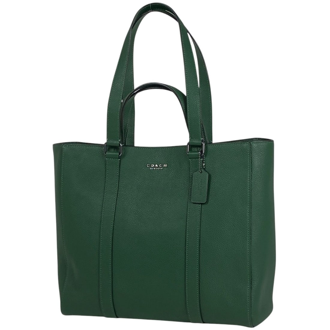 Coach logo tote bag, shoulder handbag, leather green, C8157, women's: --- Catalog ---Category: SizeSize (HxWxD): 31cm x 35cm x 13cm / 12.2'' x 13.77'' x 5.11''Category: DesignType: Handbag, Shoulder bag, Tote bagColor: GreenGender: WomenMaterial: Leather Category: Gener