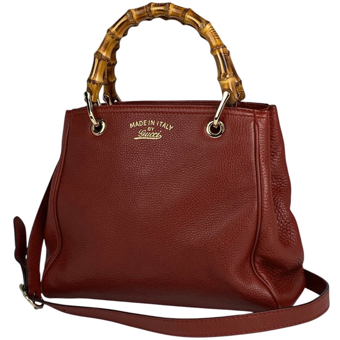 Gucci Bamboo Small Shopper Handbag, 2-Way Shoulder Bag, Leather, Red, 336032, Women's: --- Catalog ---Category: SizeSize (HxWxD): 24cm x 28cm x 12cm / 9.44'' x 11.02'' x 4.72''Category: DesignType: Handbag, Shoulder bagColor: Red colorGender: WomenMaterial: Leather Category: GeneralLine
