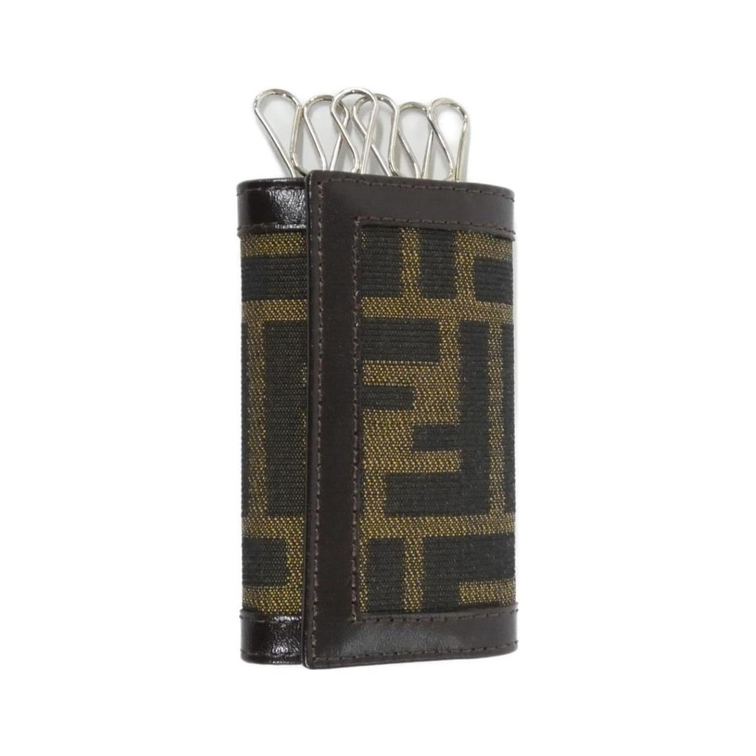 Fendi 10163 Key Case: --- Catalog ---Category: DesignType: KeycaseGender: Men,WomenMaterial: Canvas Category: GeneralMPN: 10163Brand: FendiCategory: Physical PropertiesSize (HxWxD): 9.5cm x 6cm x 2cm / 3.74'' x 2.36'' x 0.
