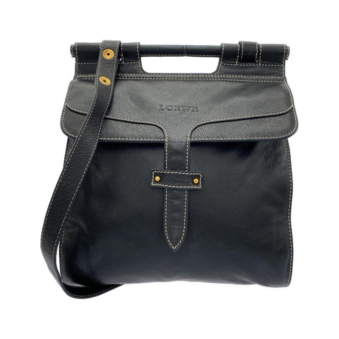 Loewe handbags: --- Catalog ---Category: SizeSize (HxWxD): 32cm x 26cm x 8cm / 12.59'' x 10.23'' x 3.14''Category: DesignType: HandbagColor: BlackGender: Women,MenMaterial: Leather Category: GeneralBrand: Loewe--- It