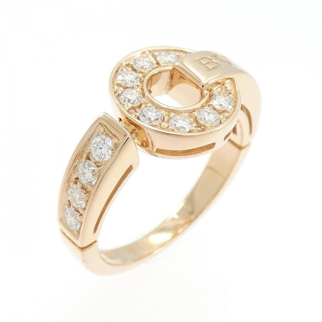 Bvlgari Ring: --- Catalog ---Category: SizeJP Size: 10.5US Size: 5.5Category: DesignType: Band ringColor: Pink goldStone: DiamondGender: WomenMaterial: Pink gold (18K)Category: GeneralMPN: AN855854/346208Brand: Bvl