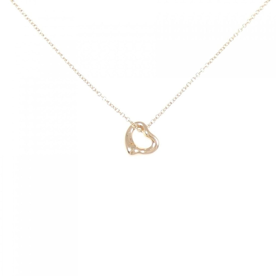 Tiffany Open Heart Necklace: --- Catalog ---Category: SizePendant Size: 6.7mm x 6.7mm / 0.26'' x 0.26''Neck Circumference: 41 cm / 16.14''Category: DesignColor: Pink goldGender: WomenMaterial: Pink gold (18K)Pendant Type:
