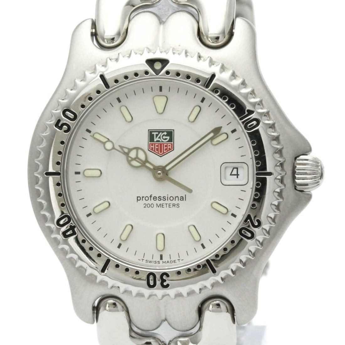 TAG HEUER Sel Professional 200M Steel Quartz Mens Watch WG1112 Polished: --- Catalog ---Category: SizeCase Diameter: 38mm / 1.5''Category: DesignType: WristwatchStyle: Dress/FormalGender: MenColor (Dial): WhiteMaterial (Band): Stainless steelMaterial (Case): Stainless stee