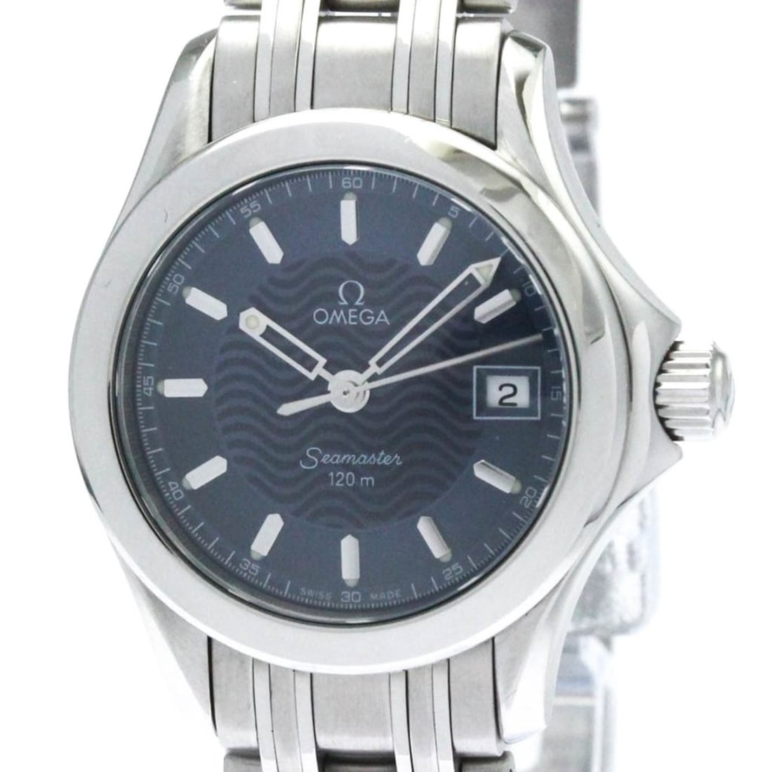 OMEGA Seamaster 120M Steel Quartz Ladies Watch 2581.81 Polished: --- Catalog ---Category: SizeCase Diameter: 26mm / 1.02''Category: DesignType: WristwatchStyle: SportGender: WomenColor (Dial): BlueMaterial (Band): Stainless steelMaterial (Case): Stainless steelCate
