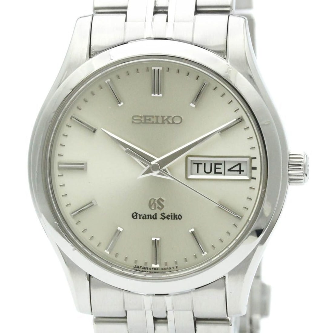 GRAND SEIKO Stainless Steel Quartz Mens Watch SBGT015(9F83-0AB0) Polished: --- Catalog ---Category: SizeCase Diameter: 37mm / 1.46''Category: DesignType: WristwatchStyle: Dress/FormalGender: MenColor (Dial): SilverMaterial (Band): Stainless steelMaterial (Case): Stainless st
