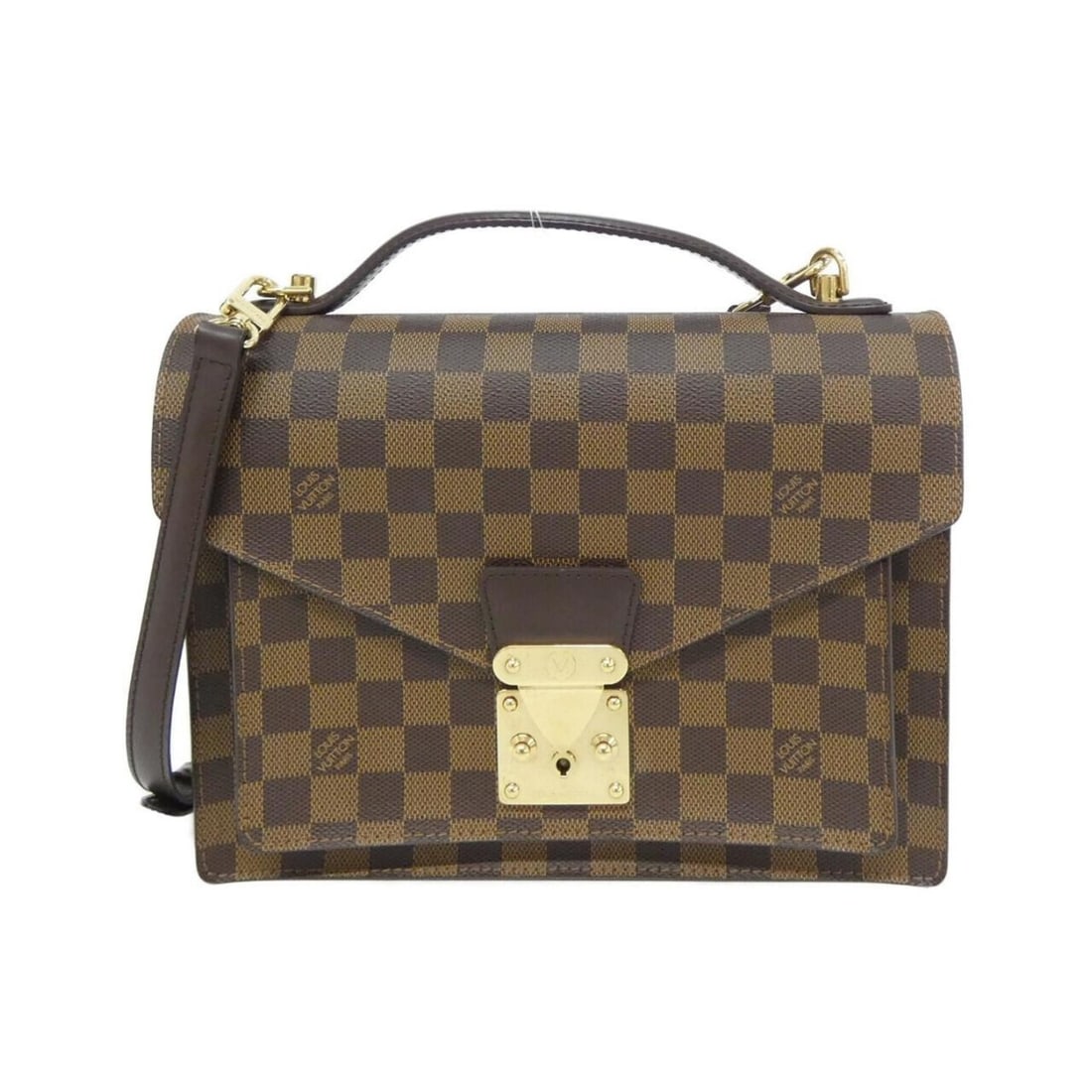 Louis Vuitton Damier Monceau N48088 Handbag: --- Catalog ---Category: SizeSize (HxWxD): 2cm x 28cm x 8cm / 0.78'' x 11.02'' x 3.14''Category: DesignType: HandbagColor: EbeneGender: Men,WomenMaterial: Coated canvas Hardware Color: GoldCategory: G