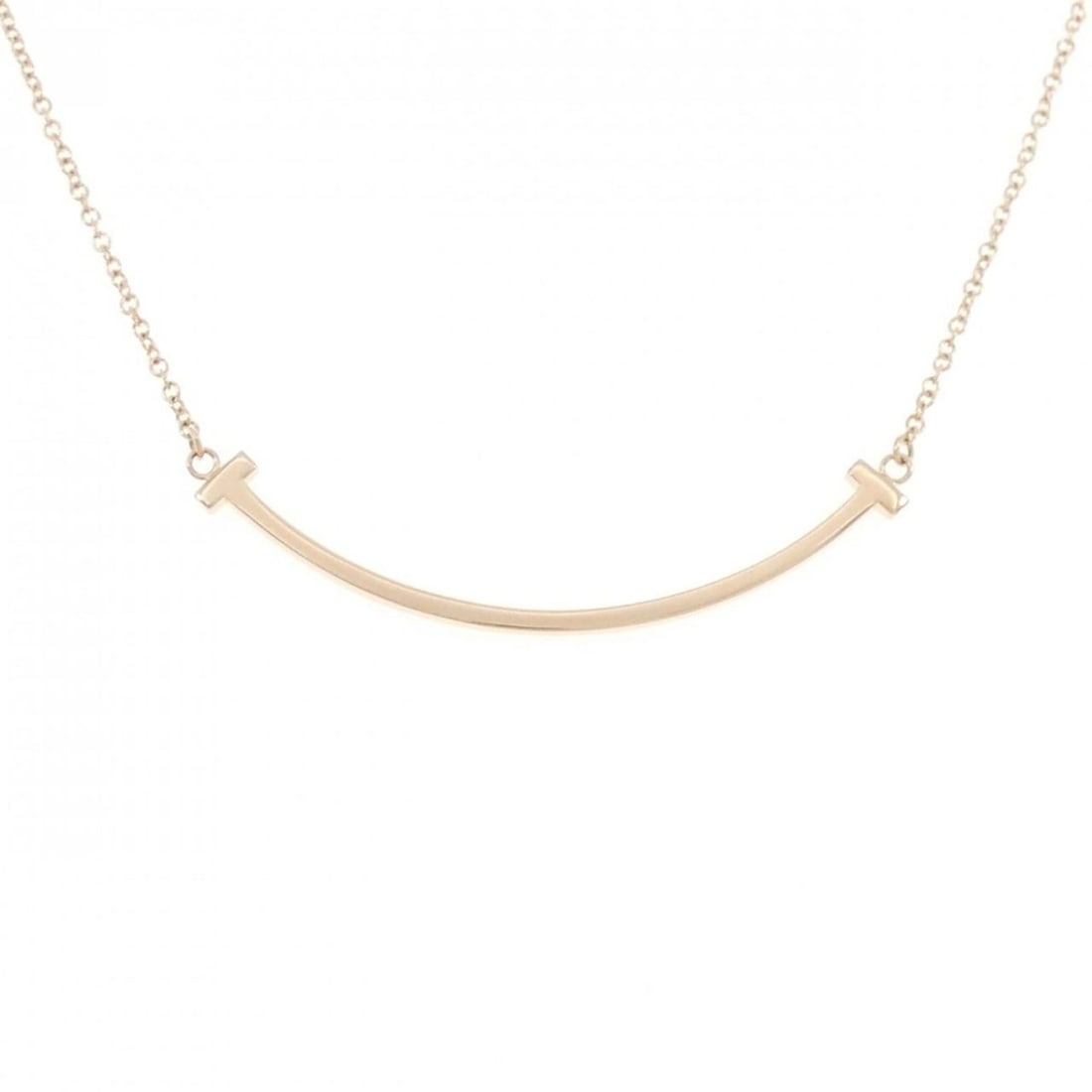 Tiffany T Smile Small Necklace: --- Catalog ---Category: SizePendant Size: 3.5mm x 36.9mm / 0.13'' x 1.45''Neck Circumference: 40 cm - 46 cm / 15.74'' - 18.11''Category: DesignColor: Pink goldGender: WomenMaterial: Pink gold