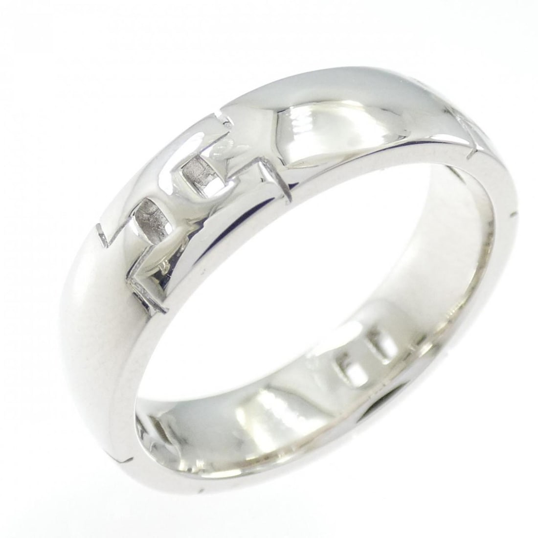 Hermes Hermès Hercules Petite Model Ring: --- Catalog ---Category: SizeUS Size: 9.5Brand Size: 59Category: DesignType: Band ringColor: White goldGender: Women,MenMaterial: White gold (18K)Category: GeneralBrand: Hermes--- Item List