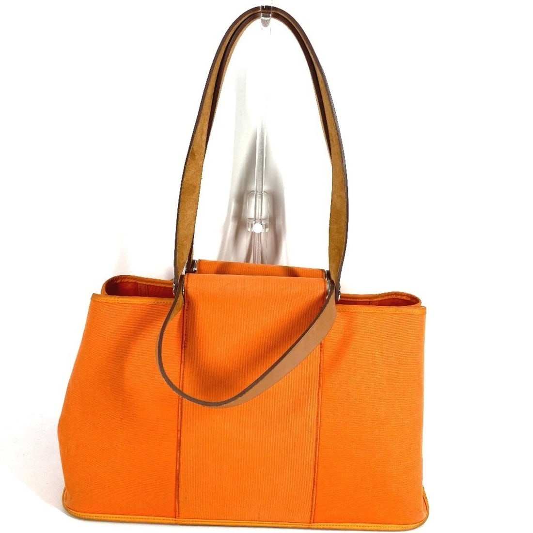 HERMES Cabag Elan PM Shoulder Bag/Tote Bag in Canvas and Leather, Orange for Men Women: --- Catalog ---Category: SizeSize (HxWxD): 24cm x 40.5cm x 13.5cm / 9.44'' x 15.94'' x 5.31''Category: DesignType: Shoulder bag, Tote bagColor: OrangeGender: Men,WomenMaterial: Canvas , Leather Catego